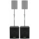 Pronomic SA-15 SUB Ensemble de 2 Subwoofers Actifs