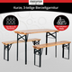 Stagecaptain Hirschgarten Conjunto De Muebles Para Carpa De Cerveza Para Balcón 117 cm natural
