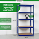 Étagère de Stockage Stagecaptain Heavyrack avec Tablettes en Bois Bleue, max. 875 kg