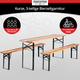 Juego De Muebles De Carpa De Cerveza Stagecaptain Hirschgarten Para Balcón 177 cm Natural 5x Set