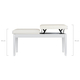 Classic Cantabile Banco De Piano Doble Blanco Brillo Alto