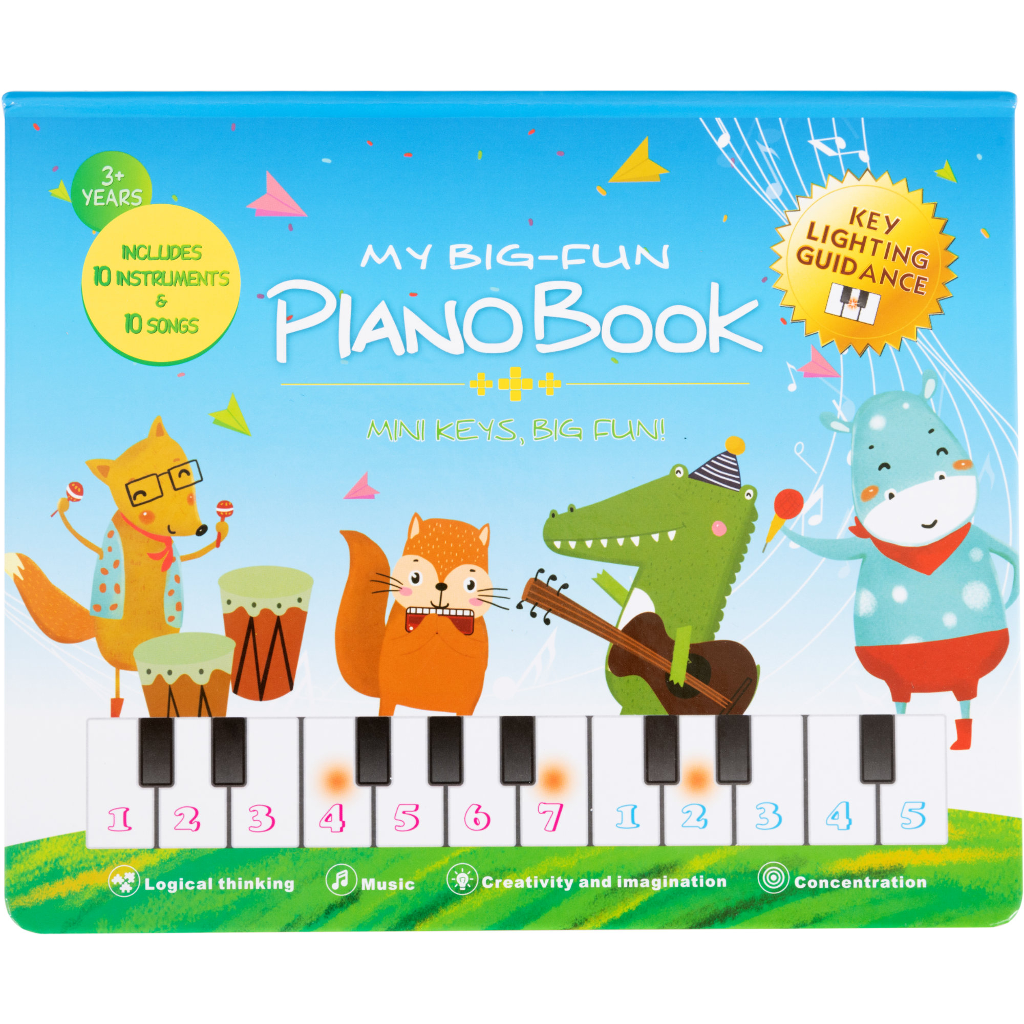 FunKey Musikbuch Mit Leuchttastenkeyboard