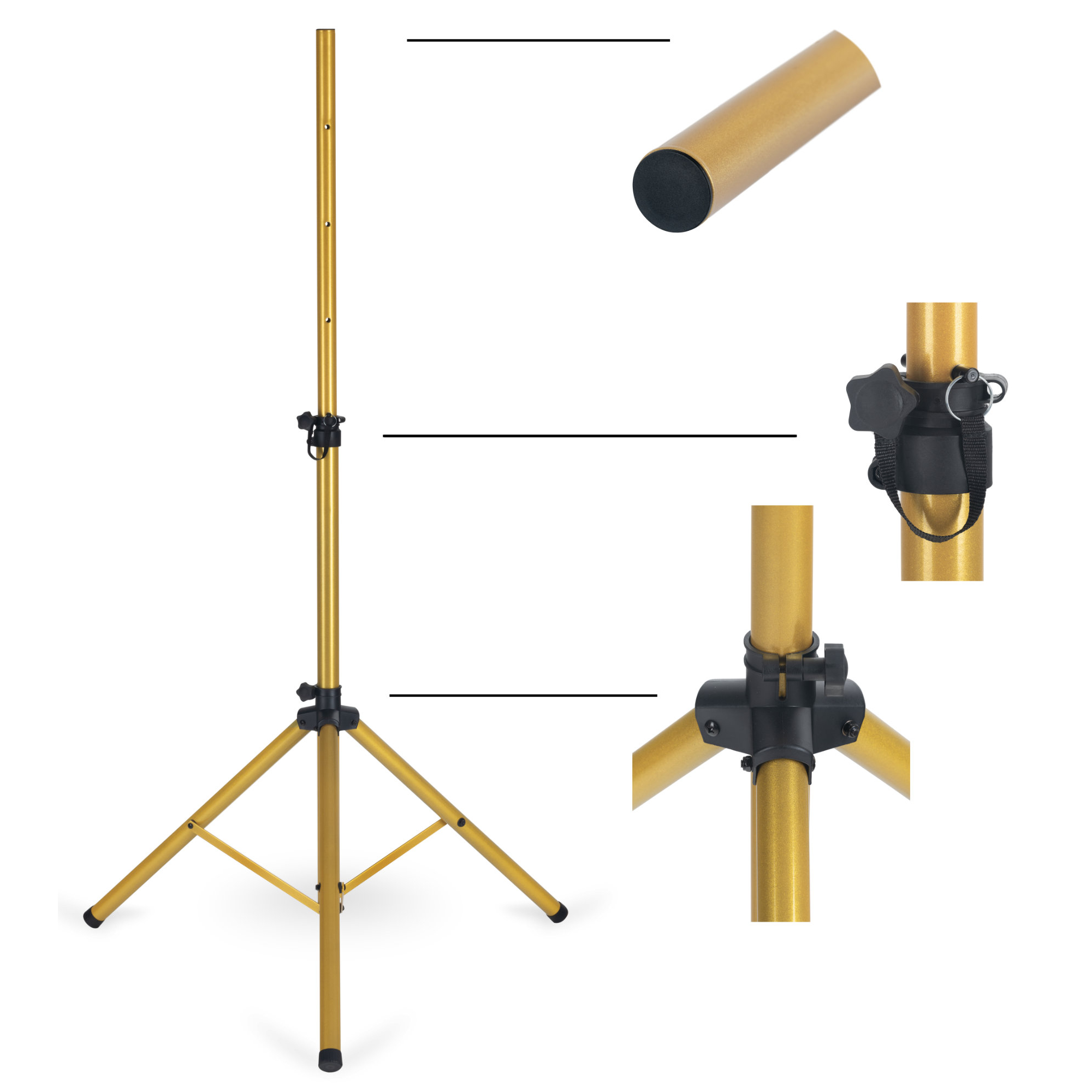 Pronomic SPS-C-10AS Asta A Manovella 148-242cm Per Casse Fino A 80kg, Diametro 35mm