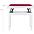 Classic Cantabile Banquette De Piano Modèle A Blanc Laqué Velours Rouge thumbnail 3