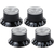 Gibson Boutons Top Hat Noir Avec Insert Argenté 4 Pièces thumbnail 3