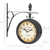 Stagecaptain BHU-3334 BK Petite Horloge De Gare Avec Support Mural Noir thumbnail 3