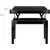 Classic Cantabile Banquette De Piano Modèle A Noir Brillant Velours Noir thumbnail 3