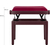 Banc De Piano Classic Cantabile Modèle A Acajou Velours Rouge thumbnail 3