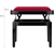 Classic Cantabile Banc De Piano Modèle A Noir Brillant Velours Rouge thumbnail 3