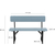 Stagecaptain BBB-119 GY Panchina Da Birreria Hirschgarten Con Schienale 119 cm Grigio Set 4 Pezzi thumbnail 3