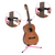 Classic Cantabile GS-30 PK Supporto per Chitarre (leggero) Rosa Set da 3 thumbnail 3