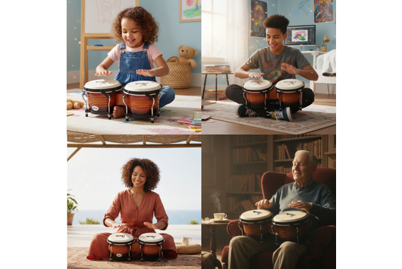 XDrum Bongos Pro Vintage Sunburst  - Retoure (Zustand: sehr gut) image 3