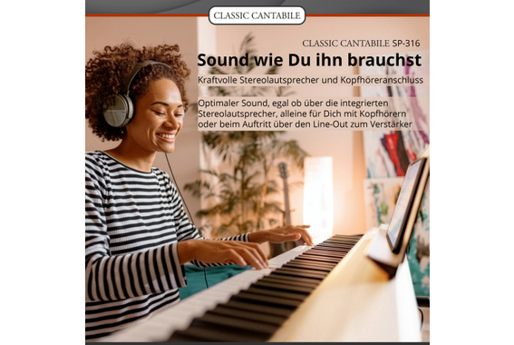 Classic Cantabile SP-316 Stage Piano Weiß  - Retoure (Verpackungsschaden) image 3