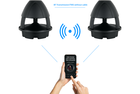 McGrey WPL-660BK BT 360° Outdoor-Lautsprecher mit Bluetooth Paar Schwarz  - Retoure (Zustand: gut) image 3