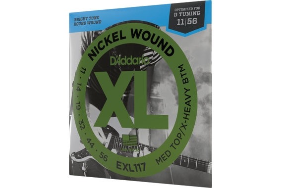 D'Addario EXL117 Medium Top/Extra Heavy Bottom 3x Set image 3