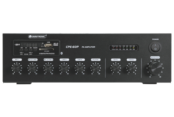 Omnitronic CPE-60P Amplificatore Mixer ELA image 3