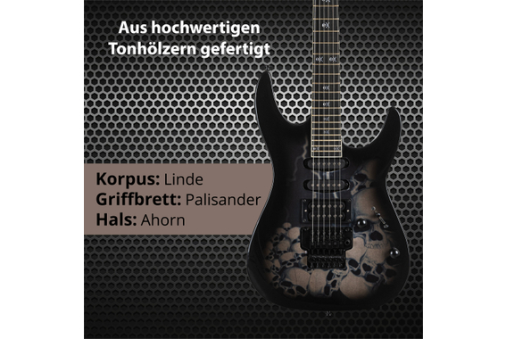 Rocktile Pro JK150-BSK Chitarra Elettrica Skull image 3