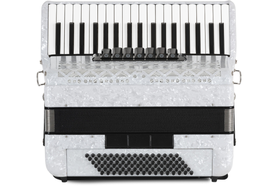 Classic Cantabile 96 Bass Akkordeon "Secondo V" Weiß G-g''  - Retoure (Zustand: sehr gut) image 3