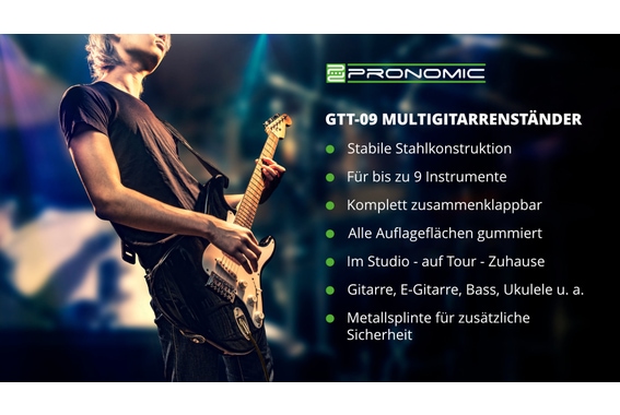 Soporte Multiguitarras Pronomic GTT-009 para 9 Instrumentos image 3