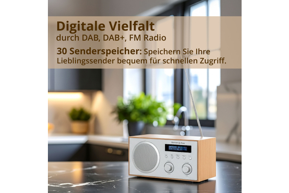 Bennett & Ross DAB-258 NT Vikedal DAB/FM-Radio mit Bluetooth  - Retoure (Zustand: sehr gut) image 3