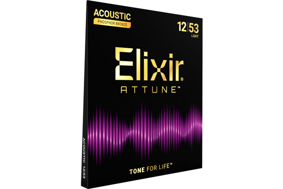 Elixir Attune Phosphor Bronze Acoustic Guitar Strings Light 12-53 image 3