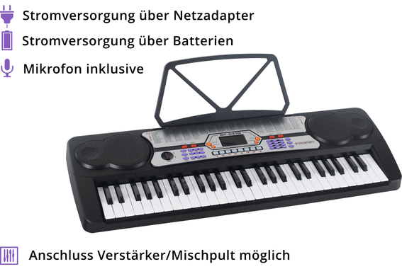 McGrey BK-5410 Keyboard mit 54 Tasten, Mikrofon und Notenhalter  - Retoure (Zustand: sehr gut) image 3