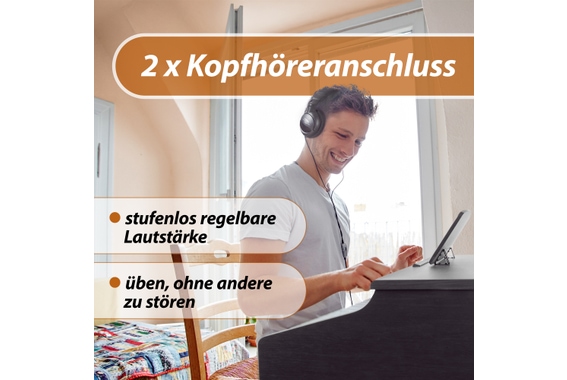 Classic Cantabile DP-50 SM E-Piano Schwarz matt Set image 3