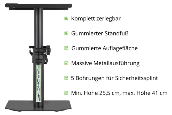 Pronomic SLS-36P BK Pied De Table Pour Moniteurs Studio image 3