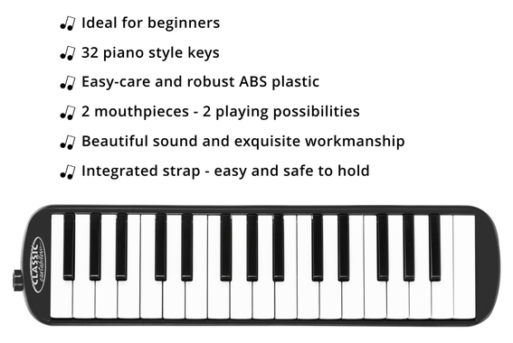 Classic Cantabile FML-32 BK Melodica nera image 3