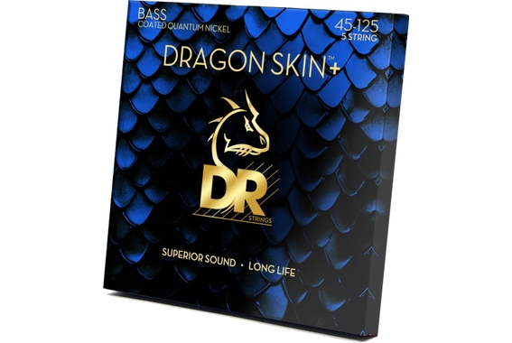 DR Strings Dragon Skin+ Bass Quantum Nickel DBQ5-45 Medium 45-125 image 3