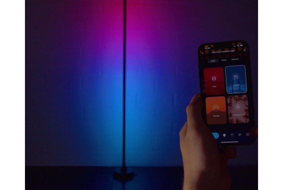 Lampada da Terra LED Eurolite 148cm RGB/WW WiFi image 3