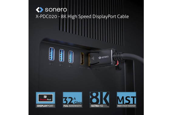 Cable Sonero 8K High Speed DisplayPort 1m image 3