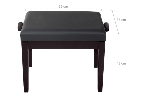 Classic Cantabile Pianobank Modell P Rosenholz Matt image 3