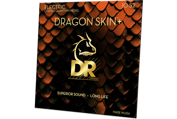 DR Strings Dragon Skin+ Electric Quantum Nickel DEQ-10/52 Medium/Heavy 10-52 image 3