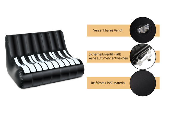 Stagecaptain IF-12088 Aufblasbares Sofa Piano-Design  - Retoure (Zustand: sehr gut) image 3