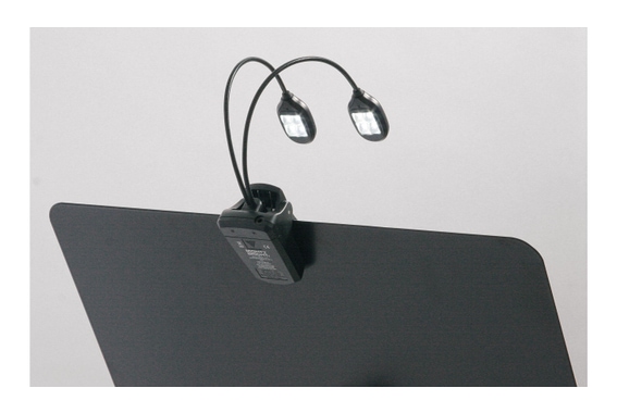K&M 12270 Muziekstandaardlamp Twin Head Zwart image 3