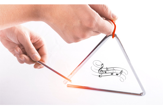 Classic Cantabile Triangel met Slagstok 10 cm 3x Set image 3