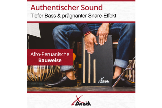 XDrum Cajon Primero Negra inkl. Cajonschule und Tasche  - Retoure (Verpackungsschaden) image 3