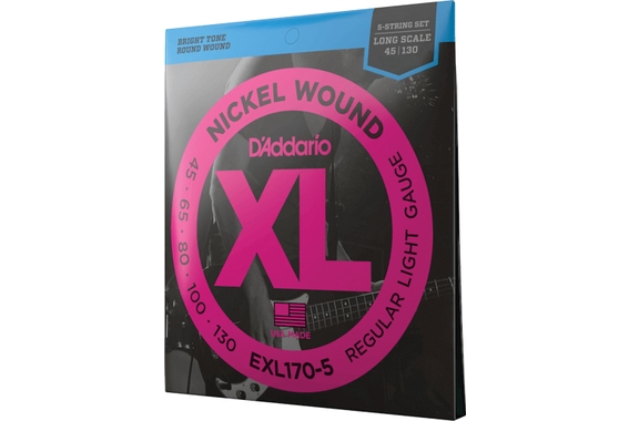 D'Addario EXL170-5 Regular Light image 3