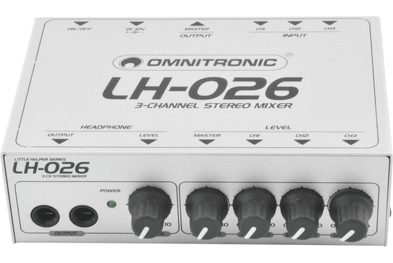 Omnitronic LH-026 Mixeur Stéréo 3 Canaux image 3