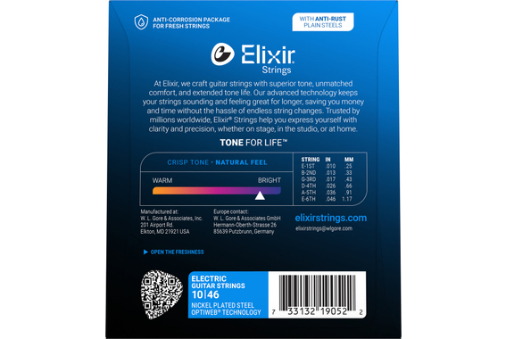 Elixir 19052 Cuerdas Para Guitarra Eléctrica Optiweb Light Pack De 3 image 3