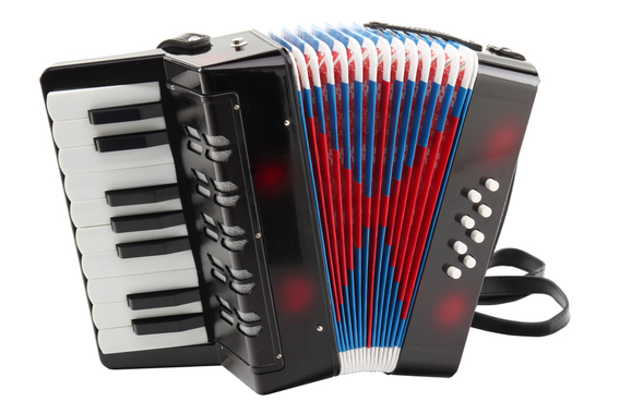Classic Cantabile Bambino Kinder-accordeon Set, zwart, 8 bassen image 3