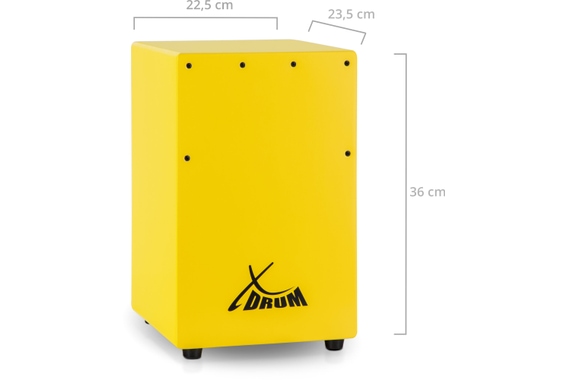 XDrum KC-37G Cajon per Bambini Giallo Set con Scuola image 3