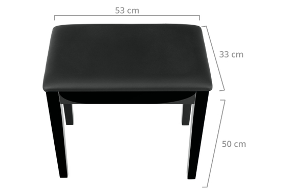 Classic Cantabile Pianobank Modell S Schwarz Hochglanz image 3