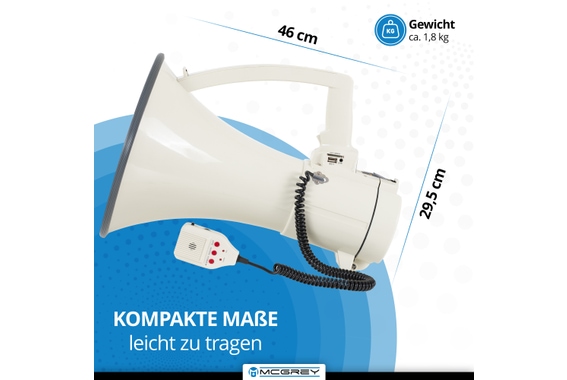 McGrey MP-2000HRS MkII Megaphon  - Retoure (Zustand: sehr gut) image 3