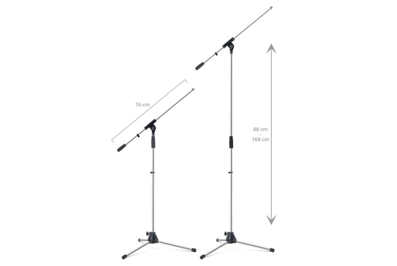 Pronomic Microfoonstandaard MS-25C Pro Chroom Tas Set image 3
