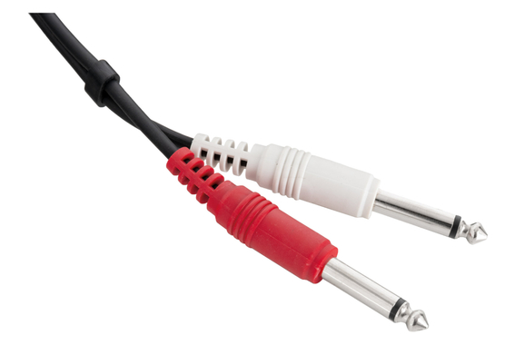 Pronomic Stage JM2JS-6 Audiokabel 3,5mm Stereo-jack / 2x 6,3mm Mono-jack 6m zwart image 3