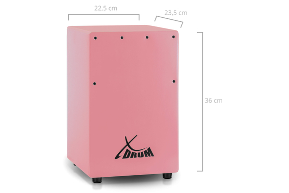 XDrum KC-37PK Cajon per Bambini Set Rosa con Scuola image 3