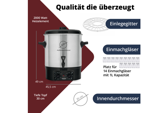 Stagecaptain GWK-27A Glühweinkocher  - Retoure (Verpackungsschaden) image 3