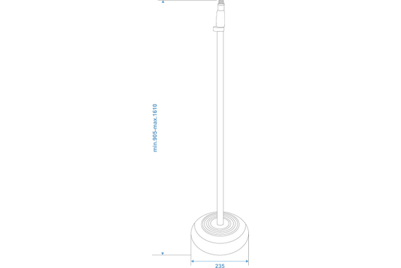 Omnitronic Microphone Stand 85-157 cm sw image 3